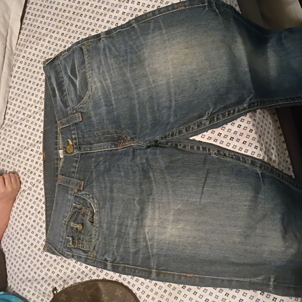 True Religion Vintage Straight With Flaps Jeans 34